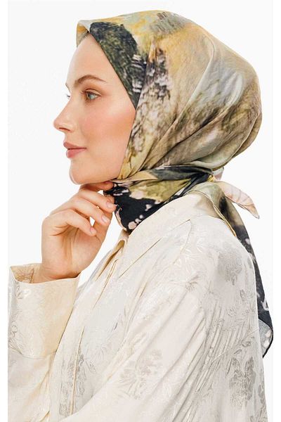 VALORSCARF Forest Pattern Cotton Silk Scarf