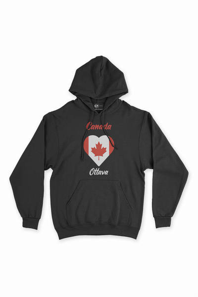 Cix Kanadski ženski sweatshirt sa crnim srcem - Ottava