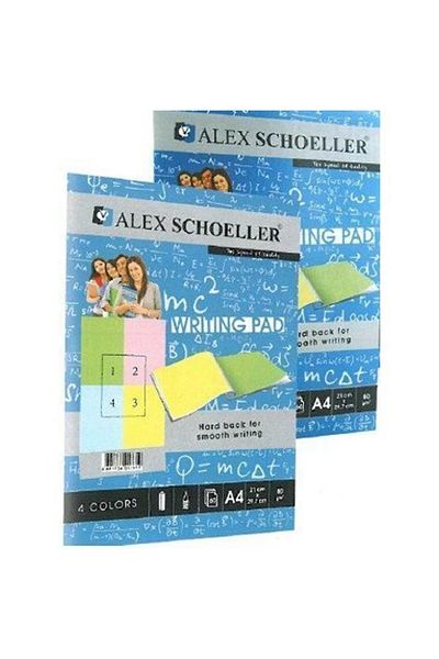 Alex Schoeller ALEX 60 Sheets Four Color Checkered Memo Pad - 80 GR