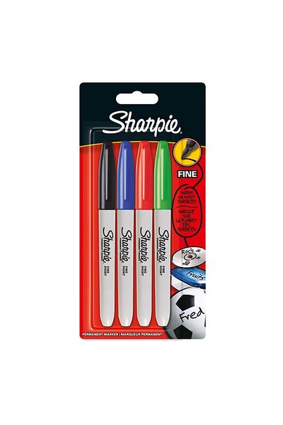 Sharpie Fine Permanent Marker Standard Colors Set of 4