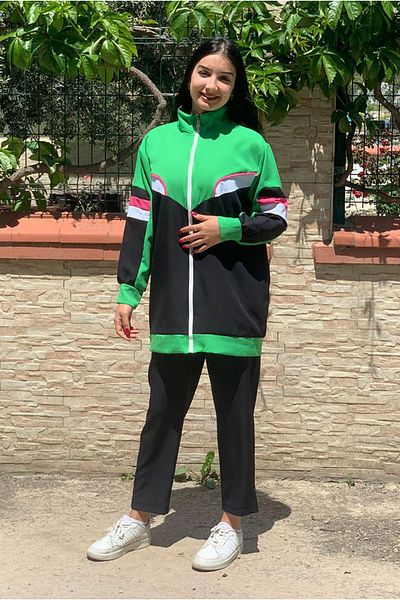 Moda Rosa 25K3058 - Green - Jacket Colored Double Set