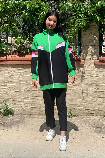 Moda Rosa 25K3058 - Green - Jacket Colored Double Set