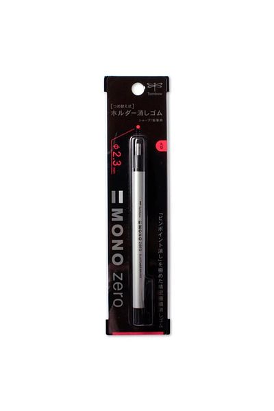Tombow Mono Zero Pencil Eraser Round Tip Silver