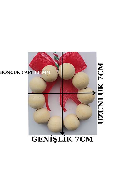 İ&DBABY 1 buc roșu 1 buc alb mixt ornamente decorative mărgele diametru 1,8 mm lungime curea inclusiv 14 cm