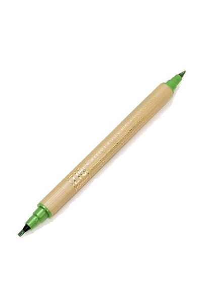 Zig Zig Calligraphy Pen Metallic Light Green