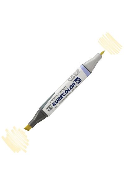 Zig Zig Kurecolor Kc-3000 422 Twin S Marker Pen Cream Yellow