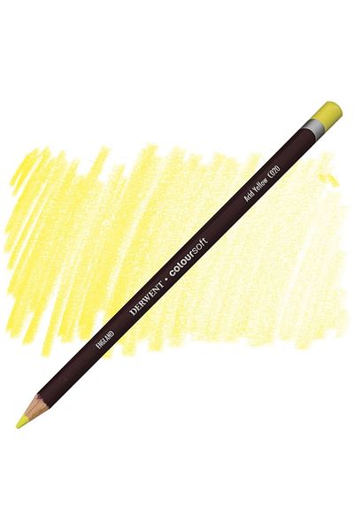 Derwent Coloursoft - Soft Curry Pen - Acid Yellow C020