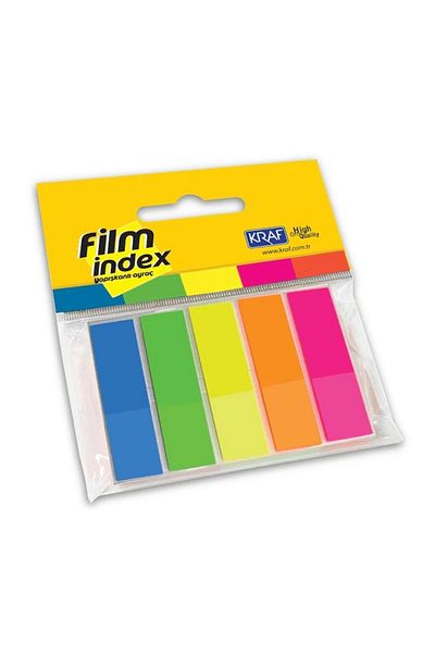 KRAF Film Adhesive Bracket Index 12.5x43.7mm25 Sheets 5 Colors