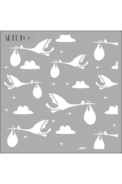 Artdeco Stencil 30x30cm Storks 147