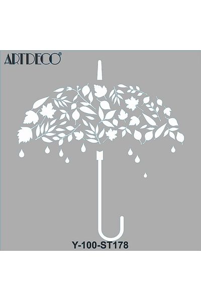 Artdeco Stencil 30x30cm Autumn Umbrella 178