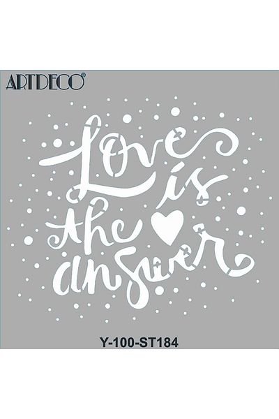 Artdeco Stencil 30x30cm Answer Love 184