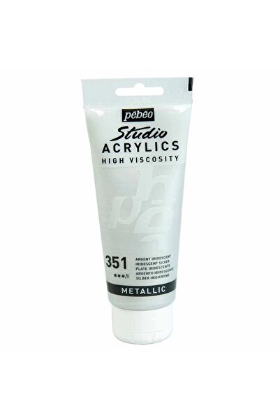 Pebeo Studio Akrilik Boya 100ml Iridescent Silver