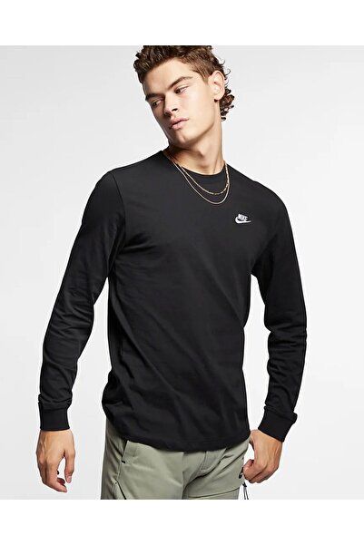 Nike Sportswear Club İnce Erkek Sweatshirt AR5193-010-Siyah