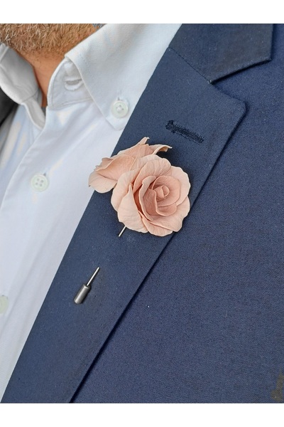 CREATİVESHOP Gül Sağdıç Damat Yaka İğnesi, Damat Yaka Çiçeği, Düğün Aksesuarl...