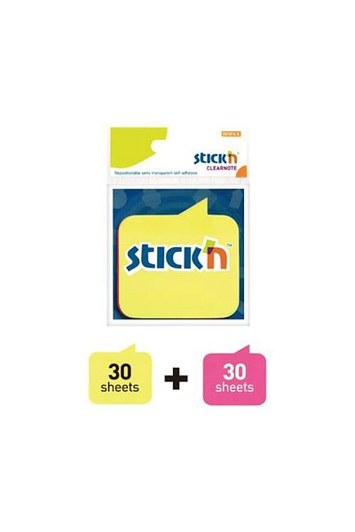 Gıpta 21138 76x76 Square Adhesive Note Holder with Speech Bubble 2 Colors N