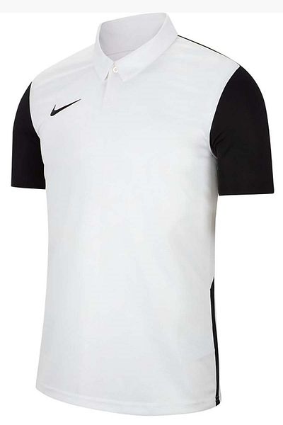 Nike Men's Polo Neck T-Shirt - Jersey Trophy Iv Bv6725 WHITE