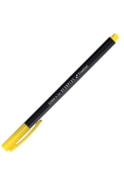 Dong-A Yellow Hexaplus Fiber Tip Fine Pen - No:24