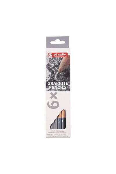 Talens Art Creation Graphite Pencils Graduated Karakalem Sketch Drawing Set of 6