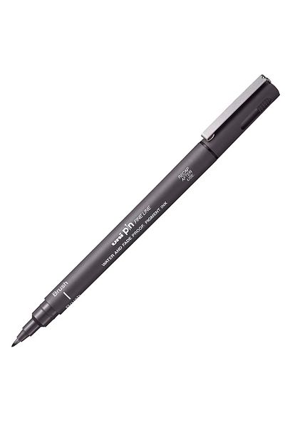 UNİ-BALL Uni Drawing Pen Pinbr-200 Brush Tip Pen Dark Gray