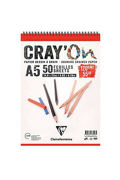 Clairefontaine Esmo Cd966517 Cry'on A5 Spiral Multi-Purpose Drawing