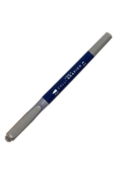 Dong-A Brush Tip Double Sided Calligraphy Pen Dark Gray No:33