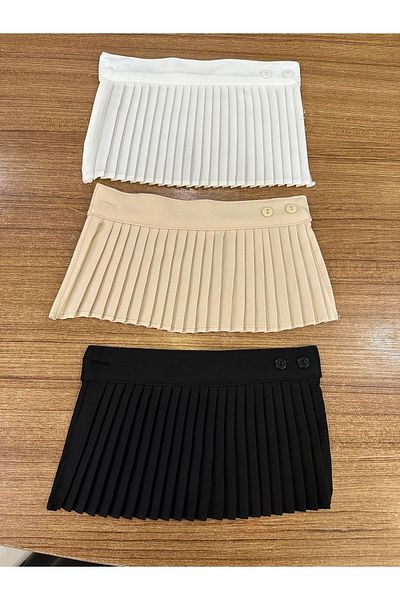 She Olive White Pleated Sleeve