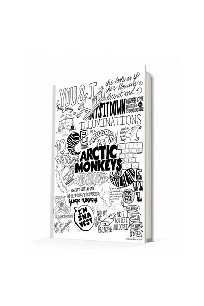 DEFFTER Notebook Music Of The World Led / Arctic Monkeys Hard Cover Notebook