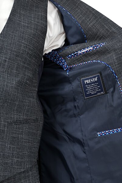 Presto Men's Slimfit Suit with Vest 6 Drop Navy 786-022