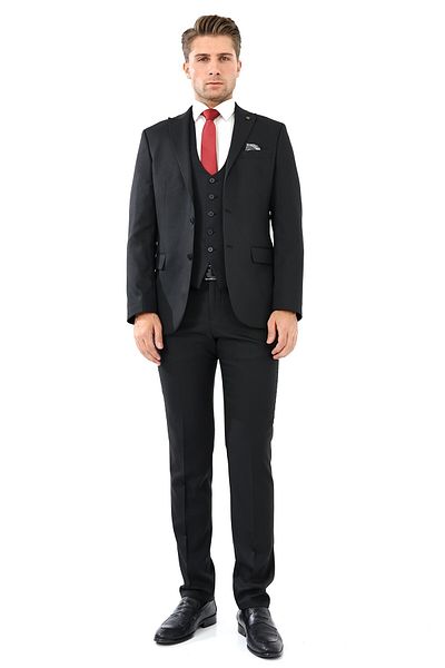 Presto بدلة سترة Slimfit باللون الأسود - 6 Drop 778-001