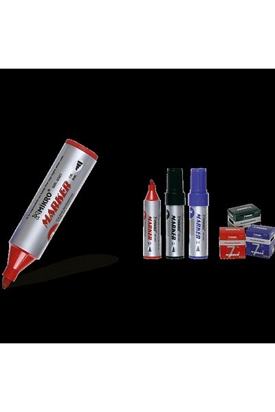 Mikro Red Permanent Marker Jumbo 7mm - Mr 6007 12 Pack