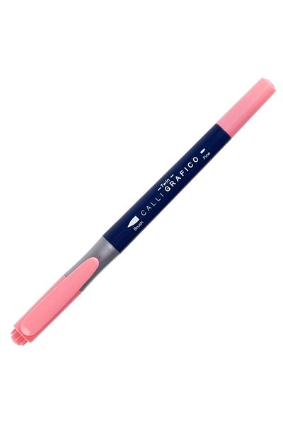 Dong-A Brush Tip Double Sided Calligraphy Pen Pink No:12