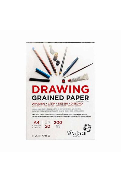 Teknopoint لوحة رسم Van Dyck A4 200gr 20yp ذات ملمس ناعم Vd2