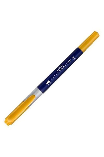 Dong-A Brush Tip Double Sided Calligraphy Pen Chrome Yellow No:07