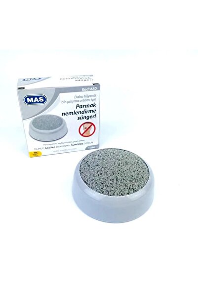 Mas Parmak Nemlendirme Süngeri - Gri 0680