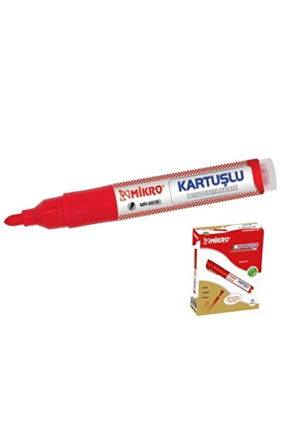 Mikro Tahta Kalemi Kartuşlu Kırmızı Mr 6019 12'li Paket