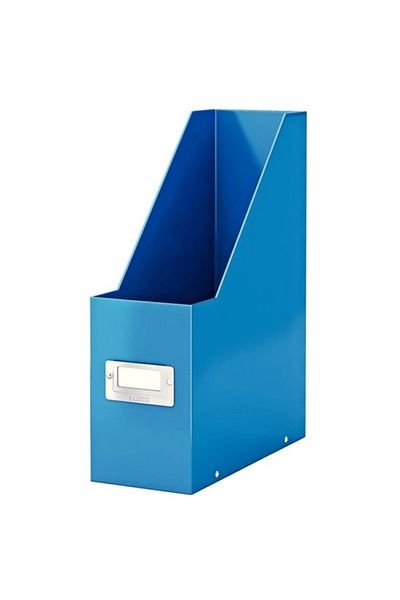 Leitz Wow L-6047 Cardboard Box Folder Magazine Metalic Blue
