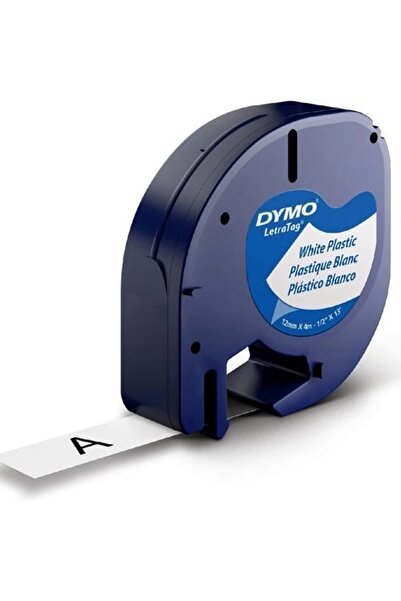 Dymo Letratag Plastik Şerit ( 12 Mm X 4 Mt ) , Beyaz (59422 )