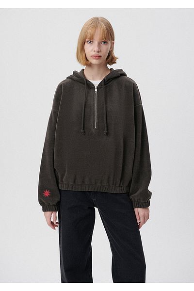 Mavi Hanorac fleece cu jumătate de fermoar cu glugă 1S10009-70088