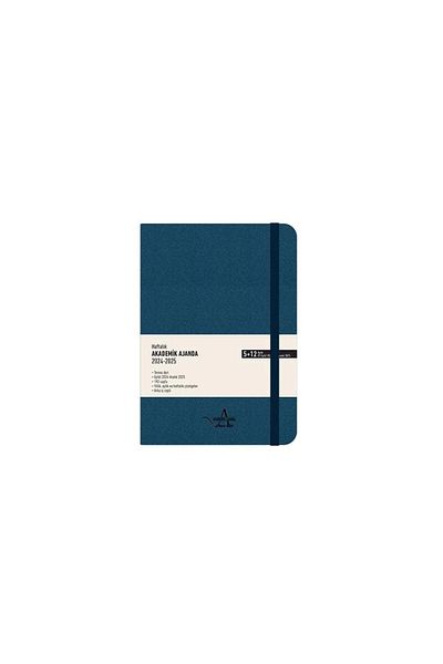 KESKİN COLOR Sharp A5 Thermo Leather Bound Elastic Academic Agenda - Blue 830236 -99