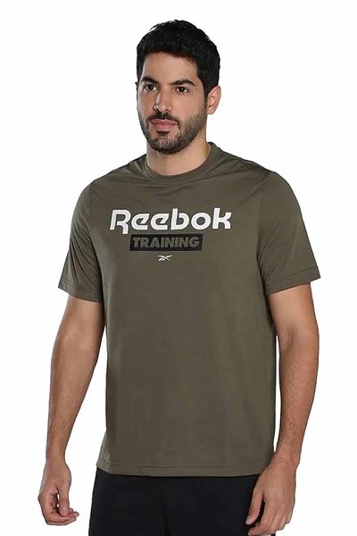 Reebok تي شيرت رجالي من Rbk Training Gfx Ss100071006كاكي