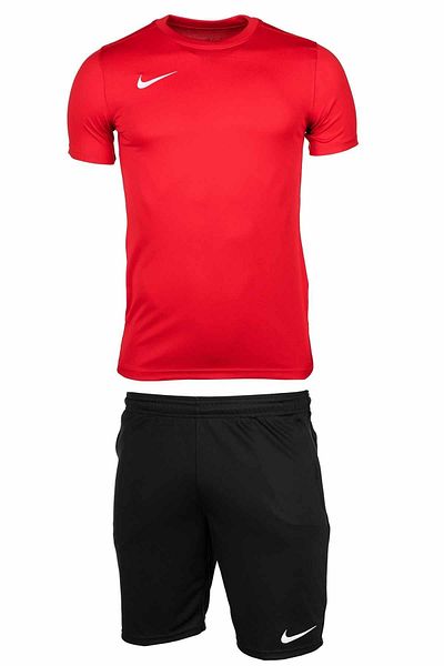 Nike B2 ανδρικό σορτς-μπλουζάκι Σετ ανδρικό σορτς Nk5261-657-μαύρο-krmz