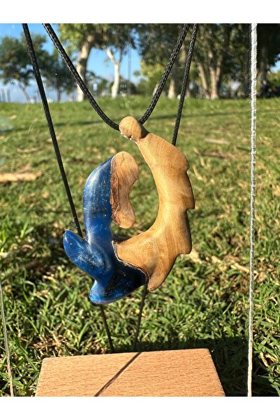 bo wood el yapımı zeytin ağacı maori köpek balığı kolye