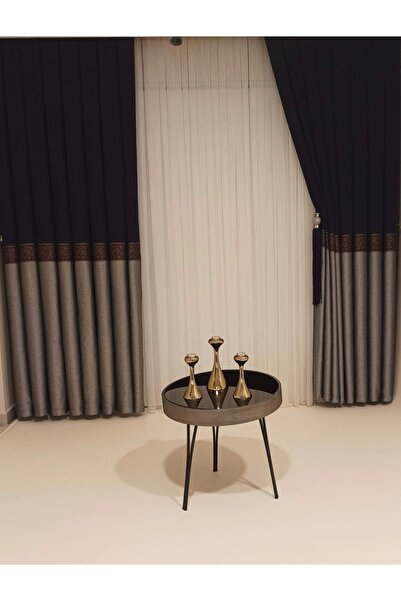 NİVEMESHOME META GRİ/BRONZ 1/3 SIK PİLE FON PERDE APM