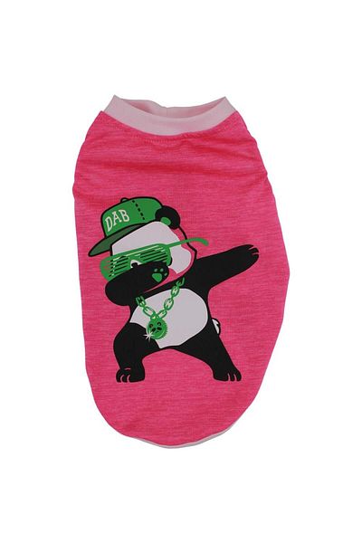 Pawstar Pink Panda Big T-shirt Pink Panda Big Dog T-Shirt Big Dog Outfit (15-45kg)