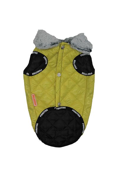 Pawstar Yellow Moncler Vest for Medium and Large Breeds Dog Outfit