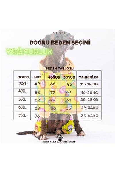 Pettrend Yeşil Animals Büyük Köpek Mont Büyük Irk Yağmurluk Köpek Kıyafeti