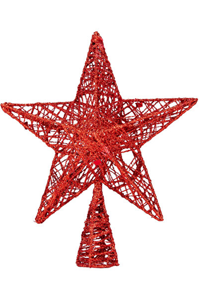 Herdekora Ornament de Crăciun Ornament de copac de pin Roșu argintiu 21x23 Cm.