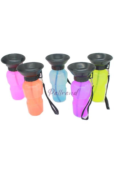 Pettrend 500ml Dog Travel Waterer Water Bottle (Purple)