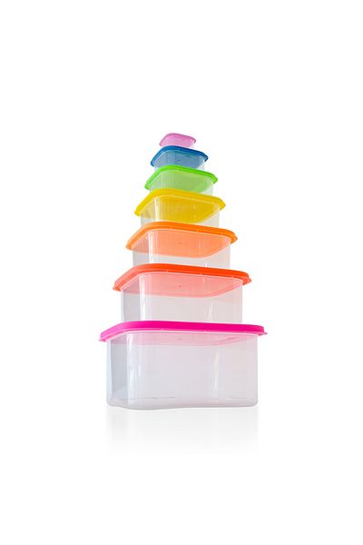COZZONİ Cozzoni 7-piece Colorful Plastic Storage Set