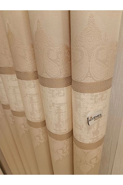 NİVEMESHOME Nivemeshome Lavinya Mink V-115 (VIAN) 1/3 Frequent Battery Background Curtain Apm